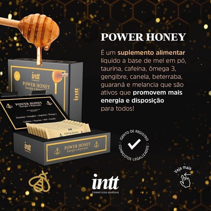 Sex Delivery Sex Shop Power Honey Melzinho Estimulante Sexual Caixa Com 8 SachÊs Intt 6405